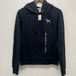 Y2K Deadstock PINK VS Bling Full Zip Hoodie Size XS